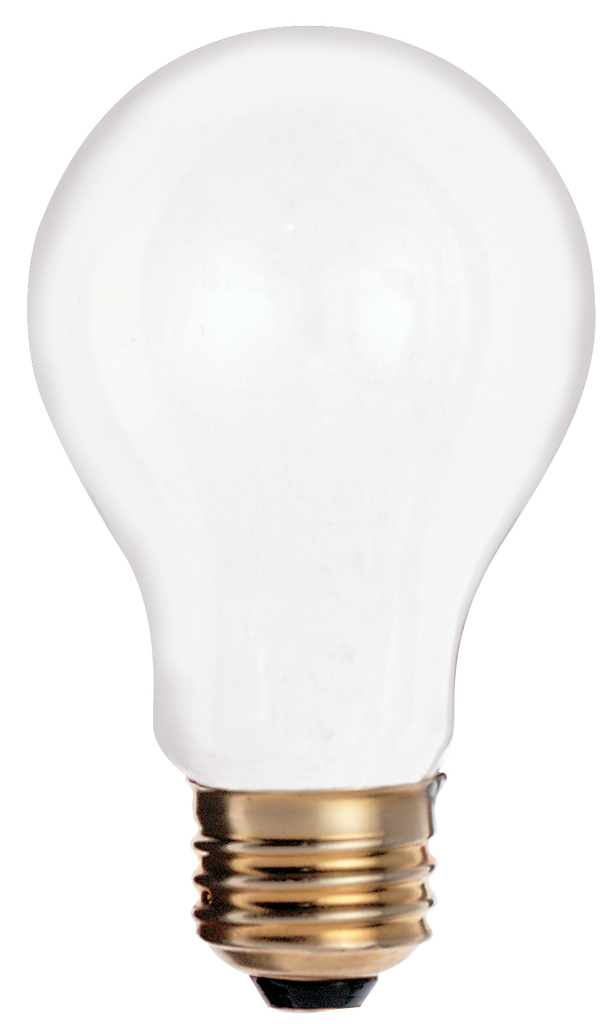 Product image for Satco S3950 25 Watt A19 Incandescent; Frost; 2500 Average rated hours; 180 Lumens; Medium base; 130 Volt; 2/Pack