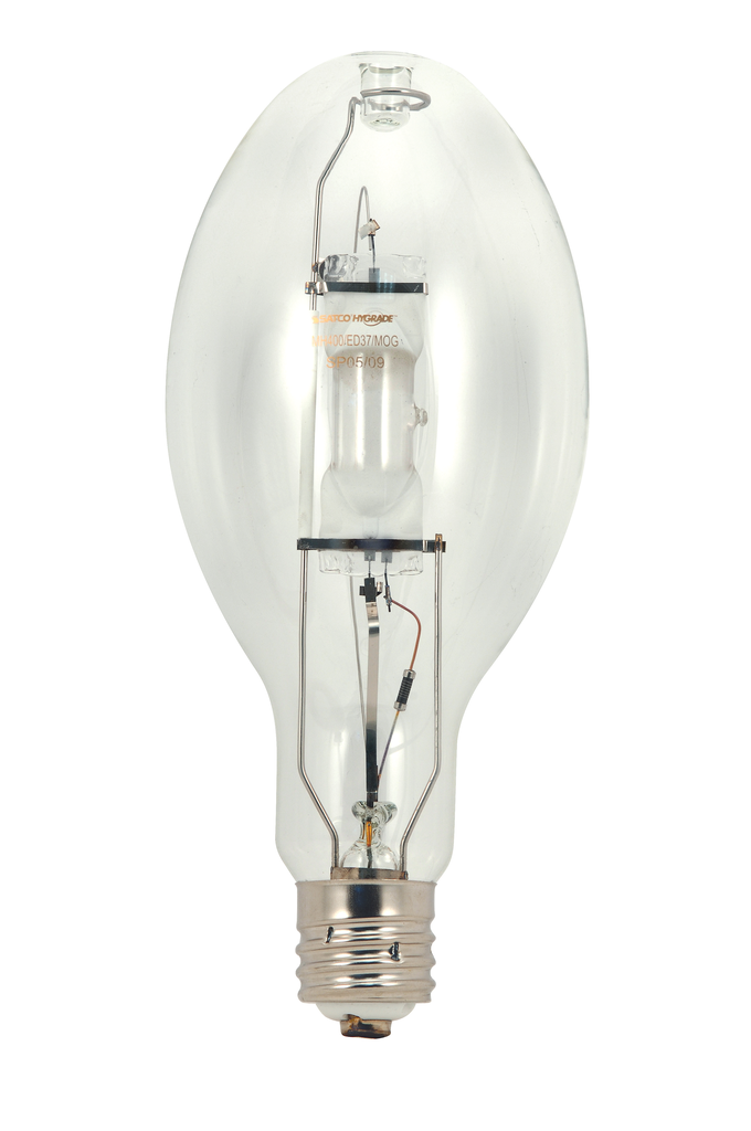 Product image for Satco S5831 250 Watt; Metal Halide HID; Mogul base; ED28; Clear; 65 CRI; 4000K