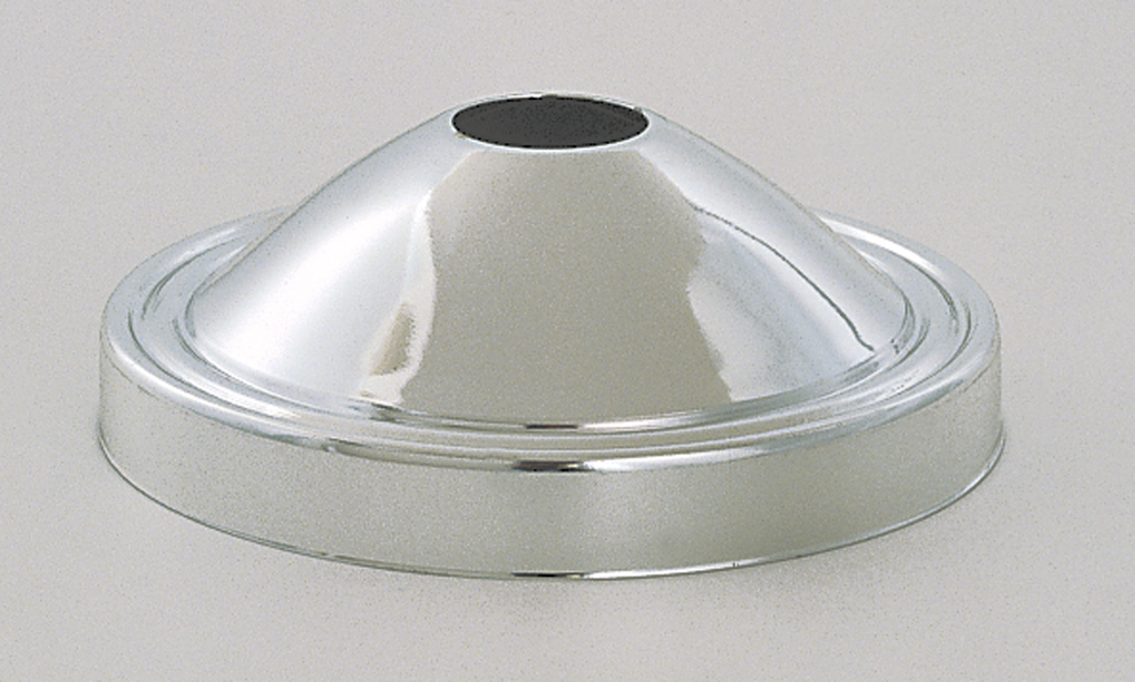 Product image for Satco 90/050 Plain Deep Fixture; Canopy Only; Chrome Finish; 5" Diameter; 11/16" Center Hole; 1-3/4" Depth