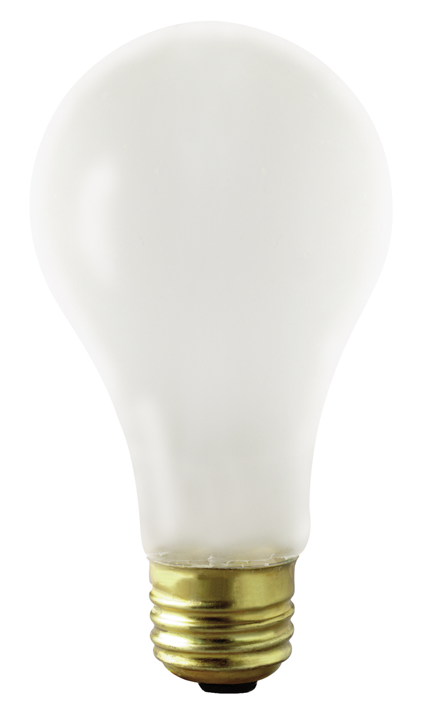 Product image for Satco S4883 150 Watt A21 Incandescent; Frost; 2500 Average rated hours; 1750 Lumens; Medium base; 130 Volt; Shatter Proof