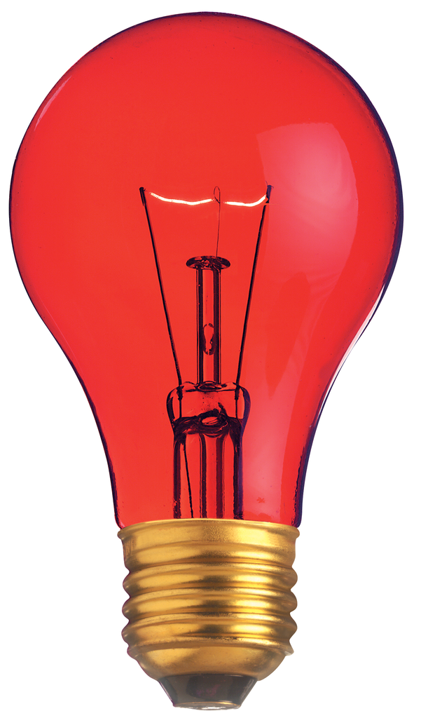 Product image for Satco S6080 25W A19 Incandescent; Transparent Red; 2000 Average rated hours; Medium base; 130 Volt