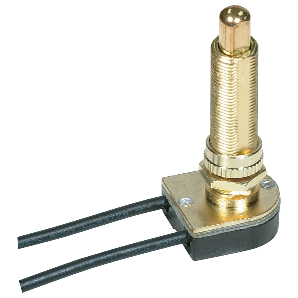 Product image for SAT 80/1409 BR FIN ON/OFF PUSH SW 1 1/2IN