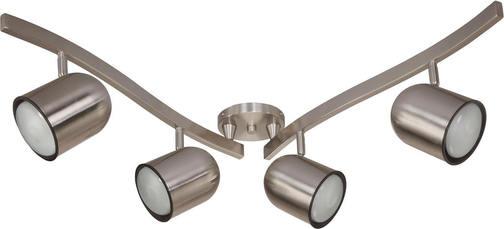 Product image for Satco TK382 ES - 3 Light - R30 - Bullet Swivel Track Kit - 4 foot Track - 15 Watt CFL Included