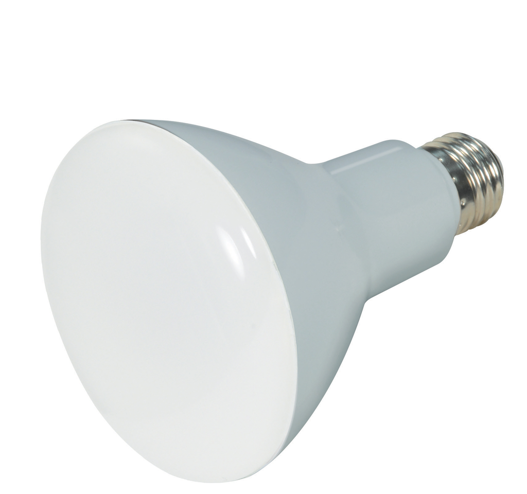 Product image for Satco S8596 9.5 Watt; BR30 LED; 5000K; Medium base; 120 Volt; Dimmable