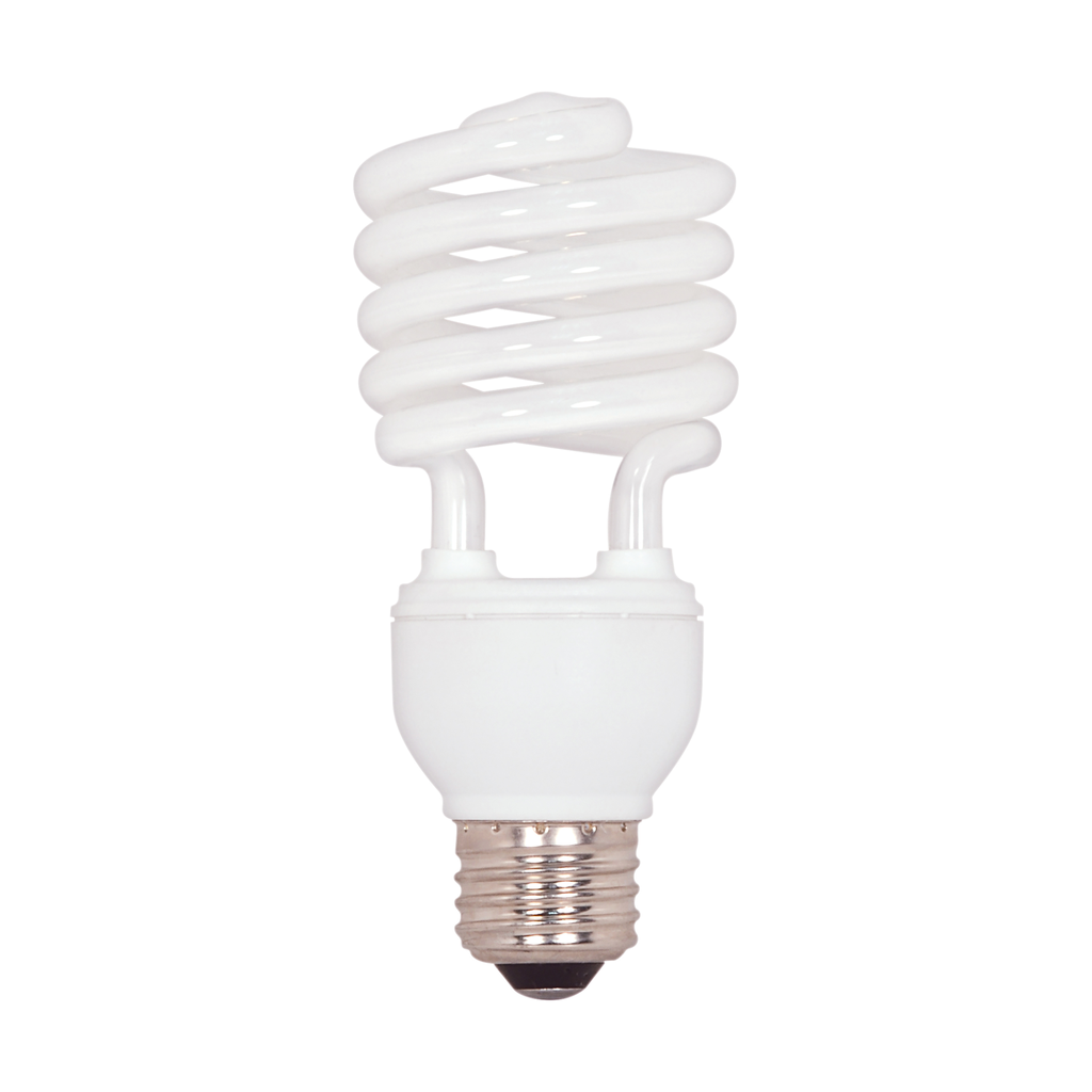 Product image for Satco S7227 23 Watt; Mini Spiral Compact Fluorescent; 2700K; 82 CRI; Medium base; 120 Volt