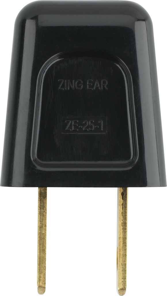 Quick Connect Plug - Black Finish - Polarized - 18/2-SPT-1 - 6A - 125V