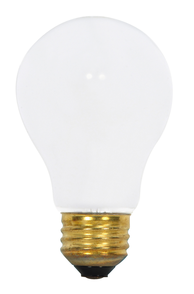 Product image for Satco S3881 75 Watt A19 Incandescent; Frost; 5000 Average rated hours; 740 Lumens; Medium base; 130 Volt; Rough service; 6-Pack