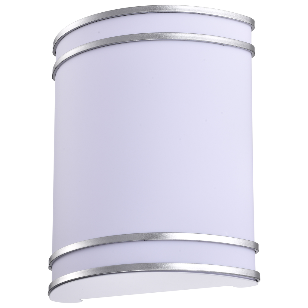 Product image for Satco 62/1645 Glamour LED 9 inch; Wall Sconce; Brushed Nickel Finish; CCT Selectable 3K/4K/5K