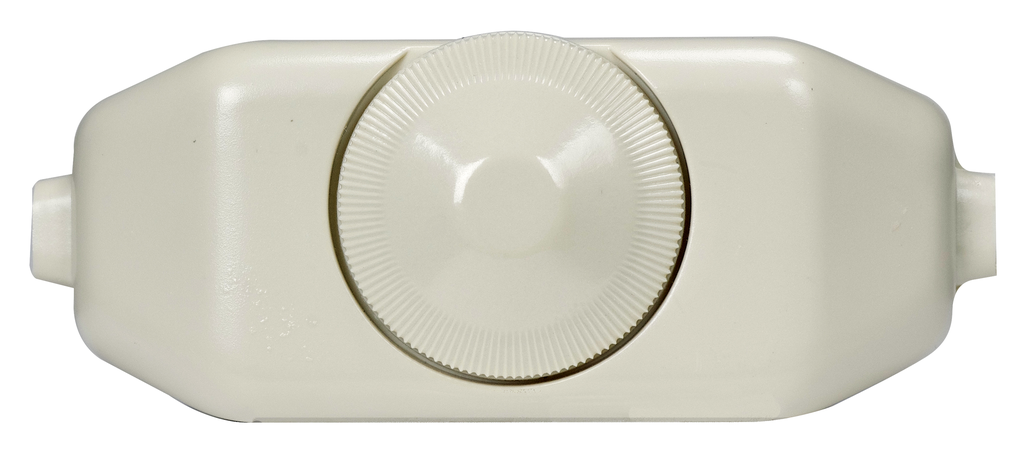 Product image for Satco 80/1482 Full Range Lamp Cord; Rotary Dimmer Switch; Ivory Finish; 3" x 1-1/4"; Phenolic; For 18GA SPT-1 or SPT-2 Wire; 200W; 120V