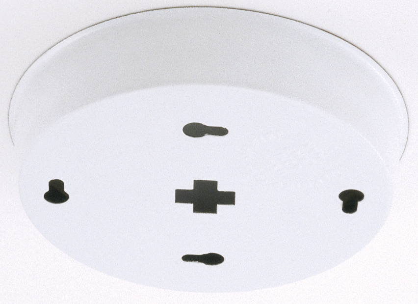 Product image for Satco 90/244 Bent Glass Ceiling Holder; White Finish; 4-3/4" Diameter; 1" Height