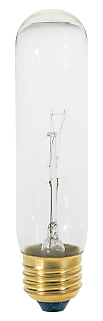 Product image for Satco S3702 40 Watt T10 Incandescent; Clear; 2000 Average rated hours; 280 Lumens; Medium base; 120 Volt; Carded