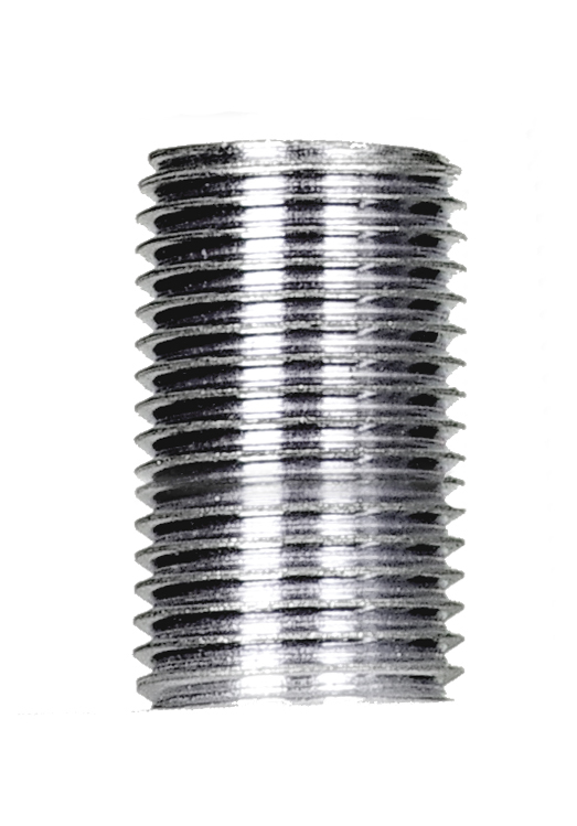 Product image for Satco 90/282 1/8 IP Steel Nipple; Zinc Plated; 3/4" Length; 3/8" Wide