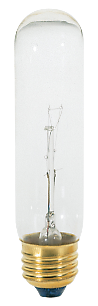 Product image for Satco S3704 60 Watt T10 Incandescent; Clear; 2000 Average rated hours; 500 Lumens; Medium base; 120 Volt; Carded