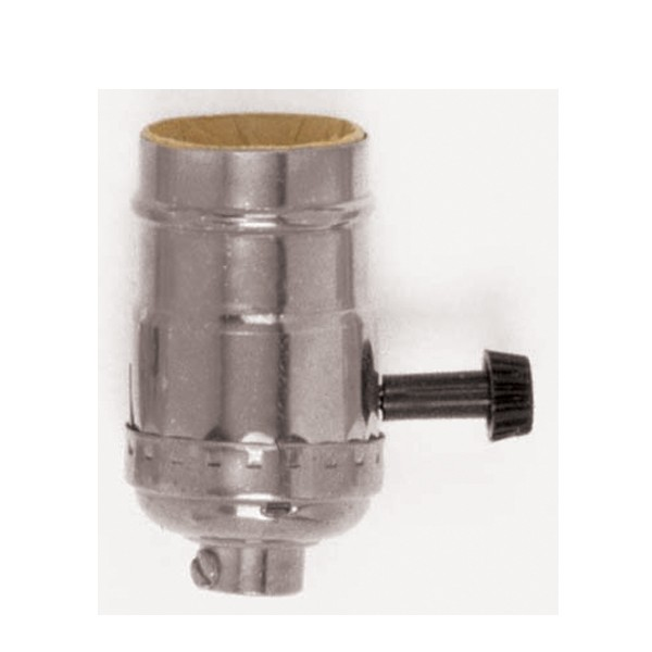 Product image for Satco 80/1191 3 Way (2 Circuit) Turn Knob Socket w/Removable Knob