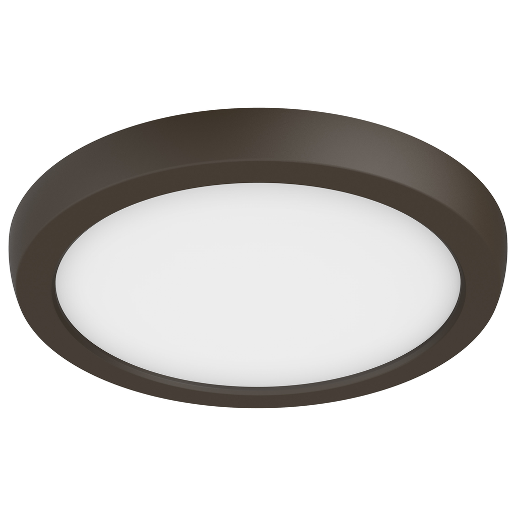Product image for Satco|Nuvo 62-1712 BLINK® PRO 7" Round LED Surface Mount Downlight, 11W 120V, 900-950 Lumens, 5 CCT Selectable 2700K to 5000K, Bronze Finish