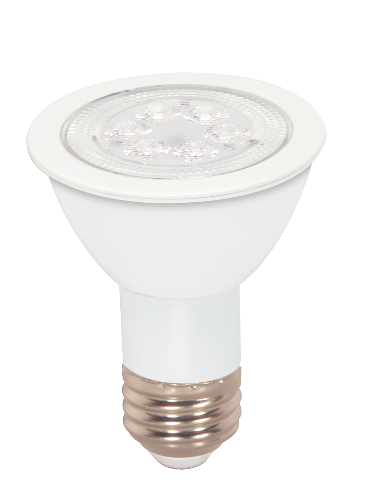 Product image for Satco S29188 7 Watt; PAR20 LED; Amber color; 40 deg. Beam Angle; Medium base; 120 Volt