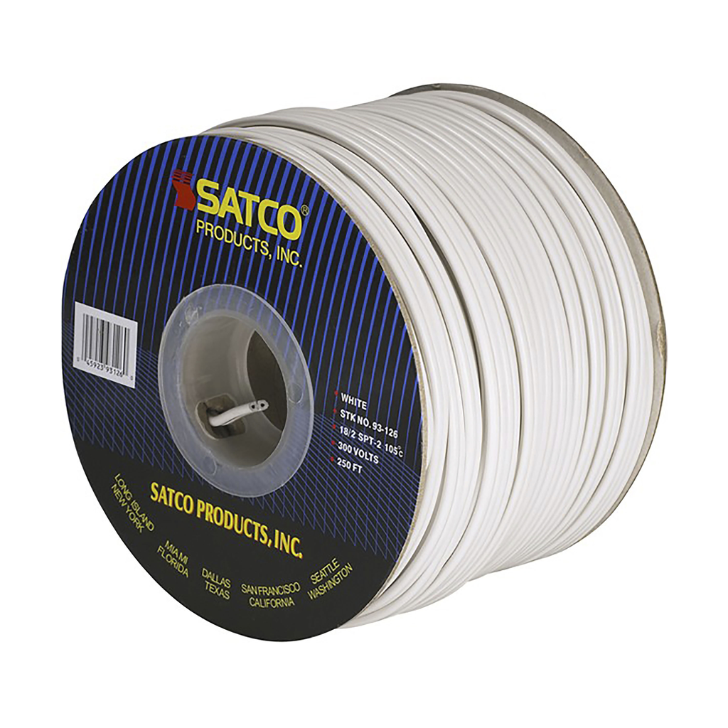 Product image for SAT 93/126 250FT SPOOL 18/2/SPT2/105* WHIT