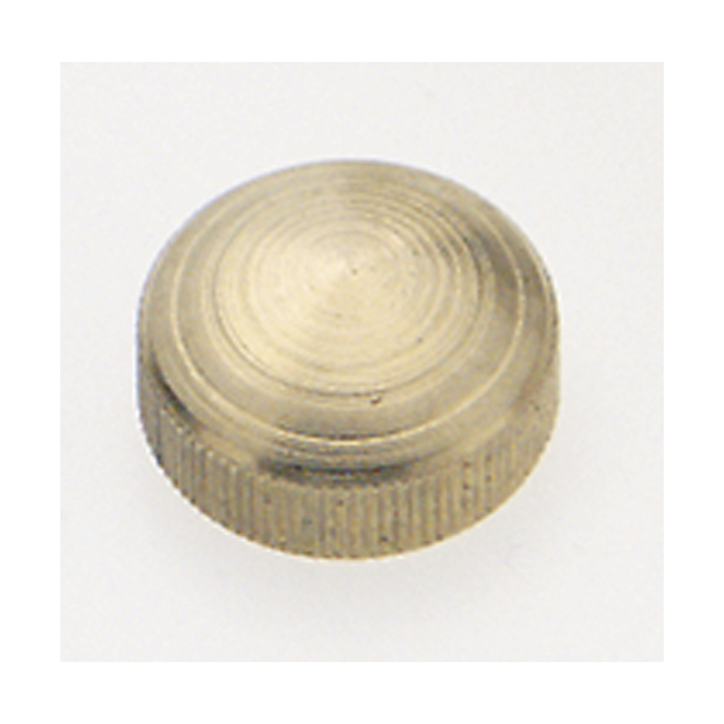 Product image for Satco 90/551 Brass Lock-Up Cap; 1/8 IP; 9/16" Diameter; 1/4" Height; Burnished And Lacquered