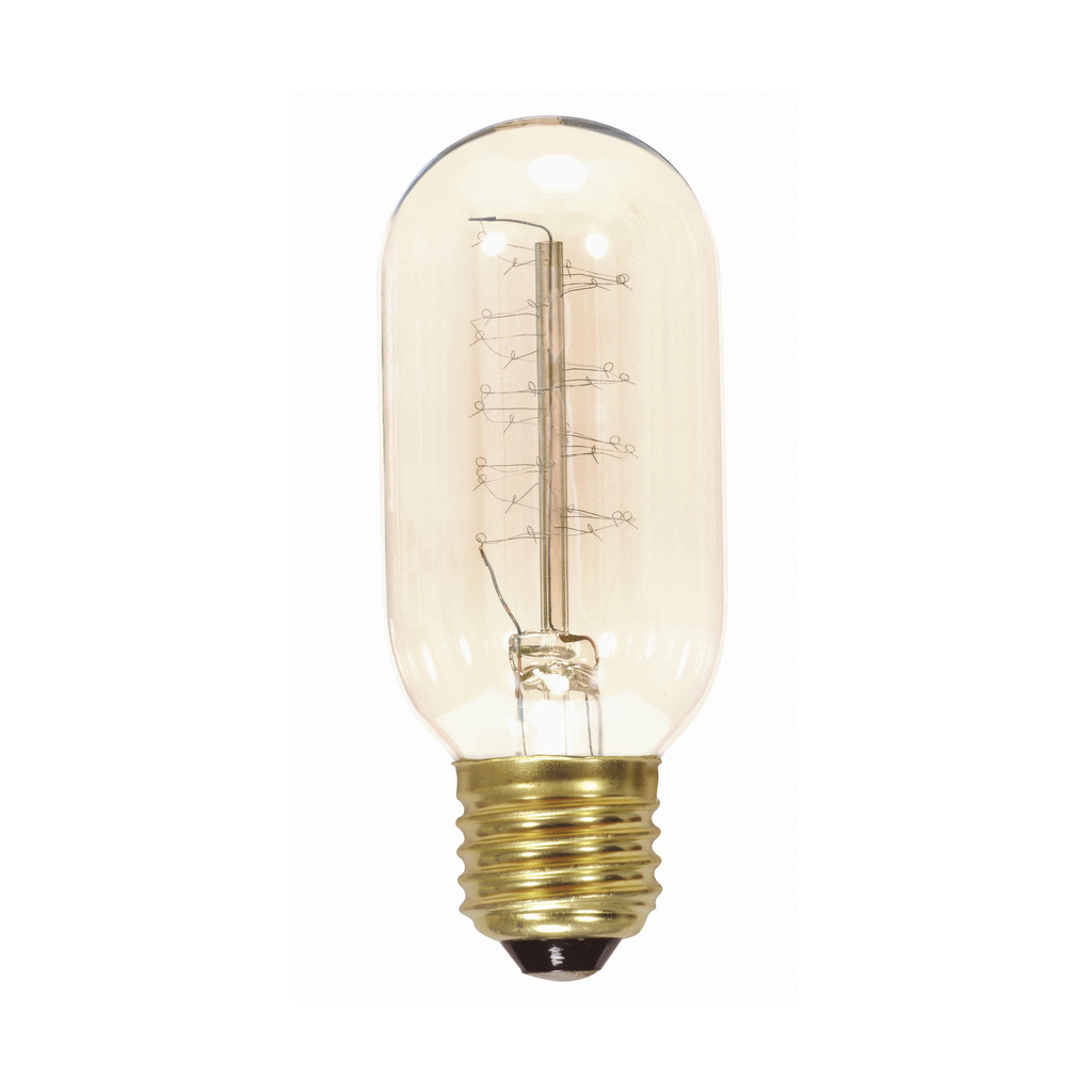 Product image for Satco S2416 40 Watt T14 Incandescent; Clear; 3000 Average rated hours; 160 Lumens; Medium base; 120 Volt