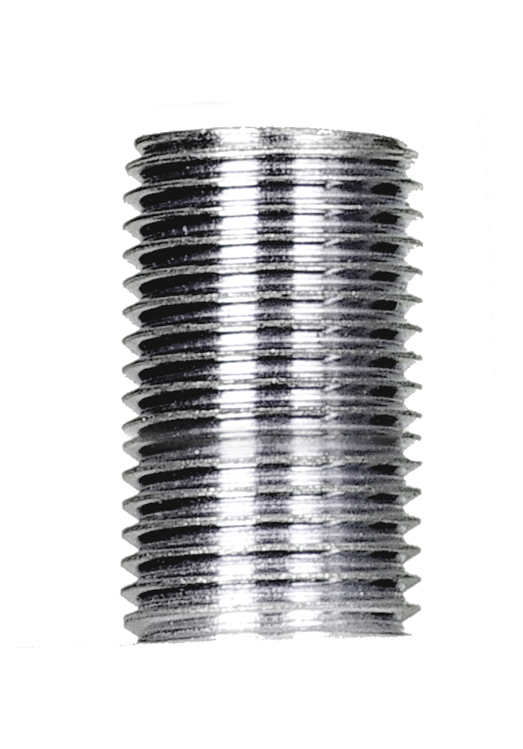 Product image for Satco 90/281 1/8 IP Steel Nipple; Zinc Plated; 5/8" Length; 3/8" Wide