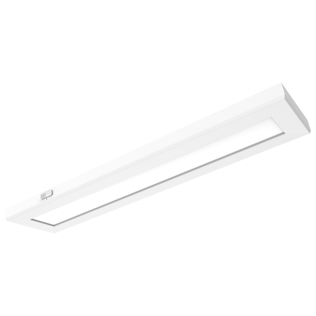 Product image for Satco|Nuvo 62-1770 BLINK® PRO+ 24"x5.5" Rectangular LED Surface Mount Downlight, 24W 120/277V, 1650-1870 Lumens, 5 CCT Selectable 2700K to 5000K, White Finish