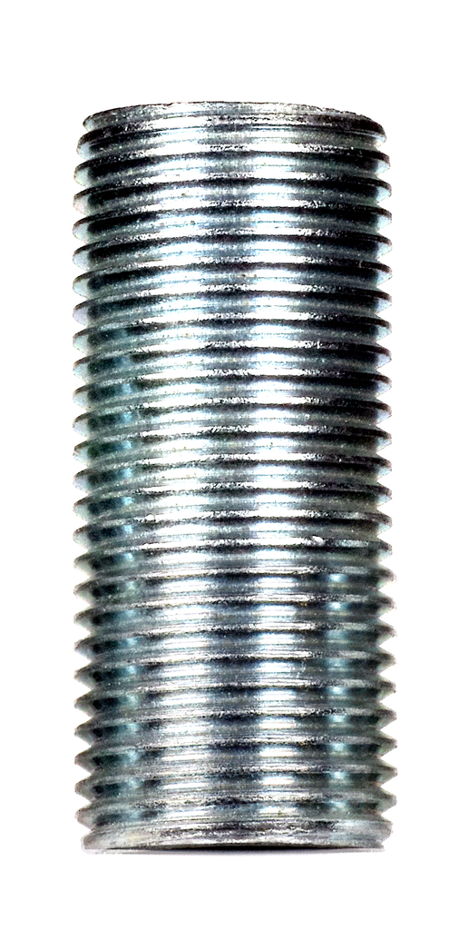 Product image for Satco 90/606 3/8 IP Steel Nipple; Zinc Plated; 1-1/2" Length; 5/8" Wide