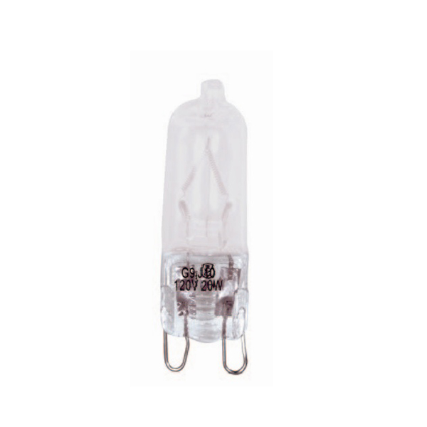 Product image for Satco S4639 20 Watt; Halogen; T4; Frosted; 2000 Average rated hours; 200 Lumens; Double Loop base; 120 Volt