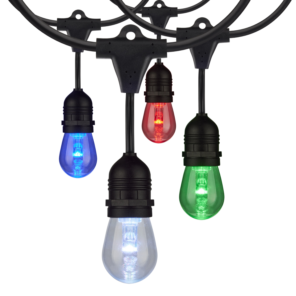 Satco S11291 48FT/LED/SL/S14/SF/RGB 48ft LED String Light Fixture w/ 15-S14 Lamps - Starfish IOT - RGBW Product image for Satco S11291 48FT/LED/SL/S14/SF/RGB 48ft LED String Light Fixture w/ 15-S14 Lamps - Starfish IOT - RGBW