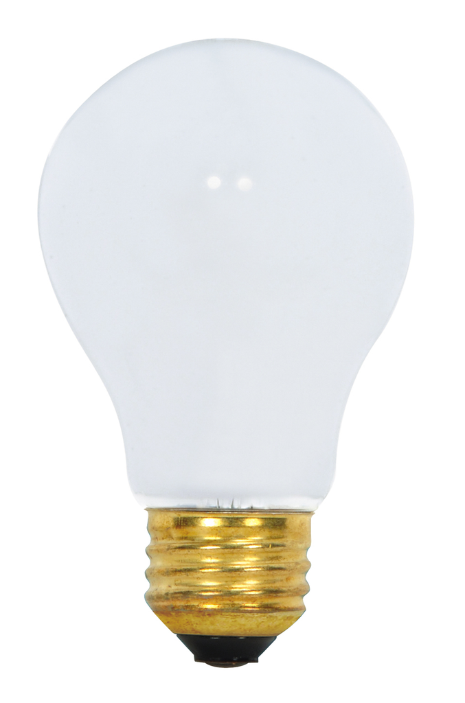 Product image for Satco S8507 100 Watt A19 Incandescent; Frost; 5000 Average rated hours; Medium base; 130 Volt; 4/Pack