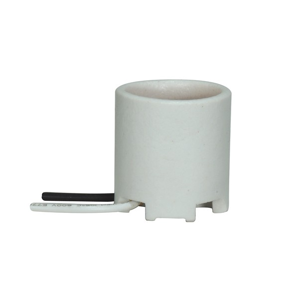 Product image for Satco 90/2621 Keyless Porcelain Socket; Glazed With Paper Liner; 7/8" Center To Center; 660W; 250V