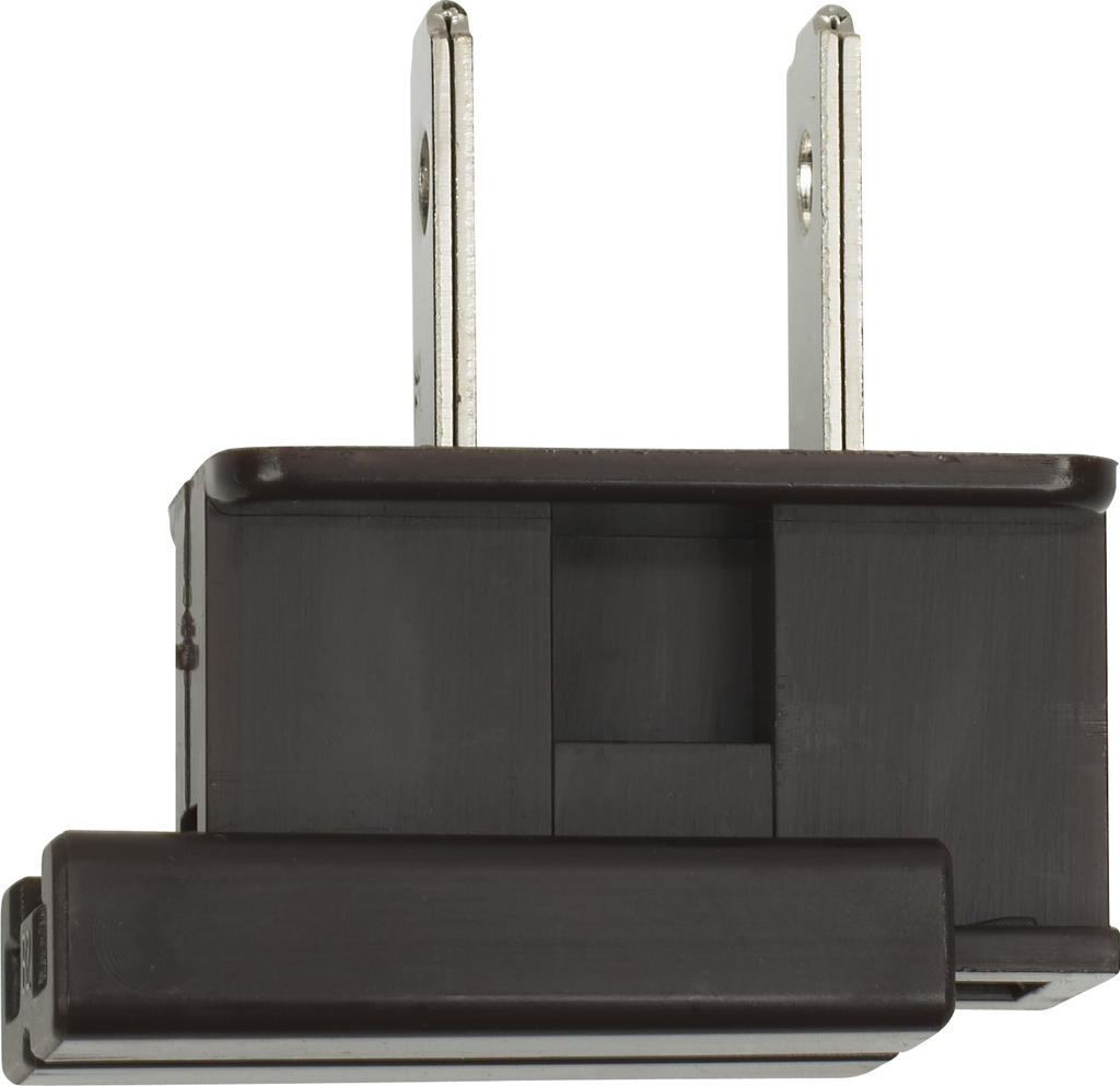 Product image for Satco 90/715 Slide Plug; Polarized; 18/2-SPT-1; 8A-125V; Brown Finish