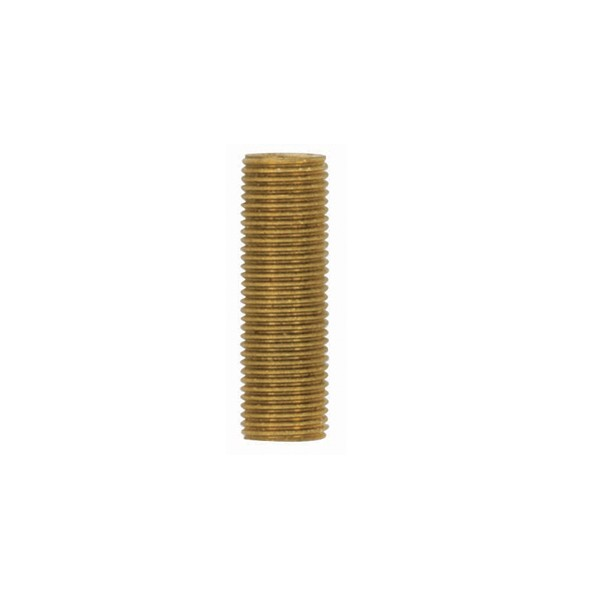 Product image for Satco 90/1185 1/8 IP Solid Brass Nipple; Unfinished; 1" Length; 3/8" Wide