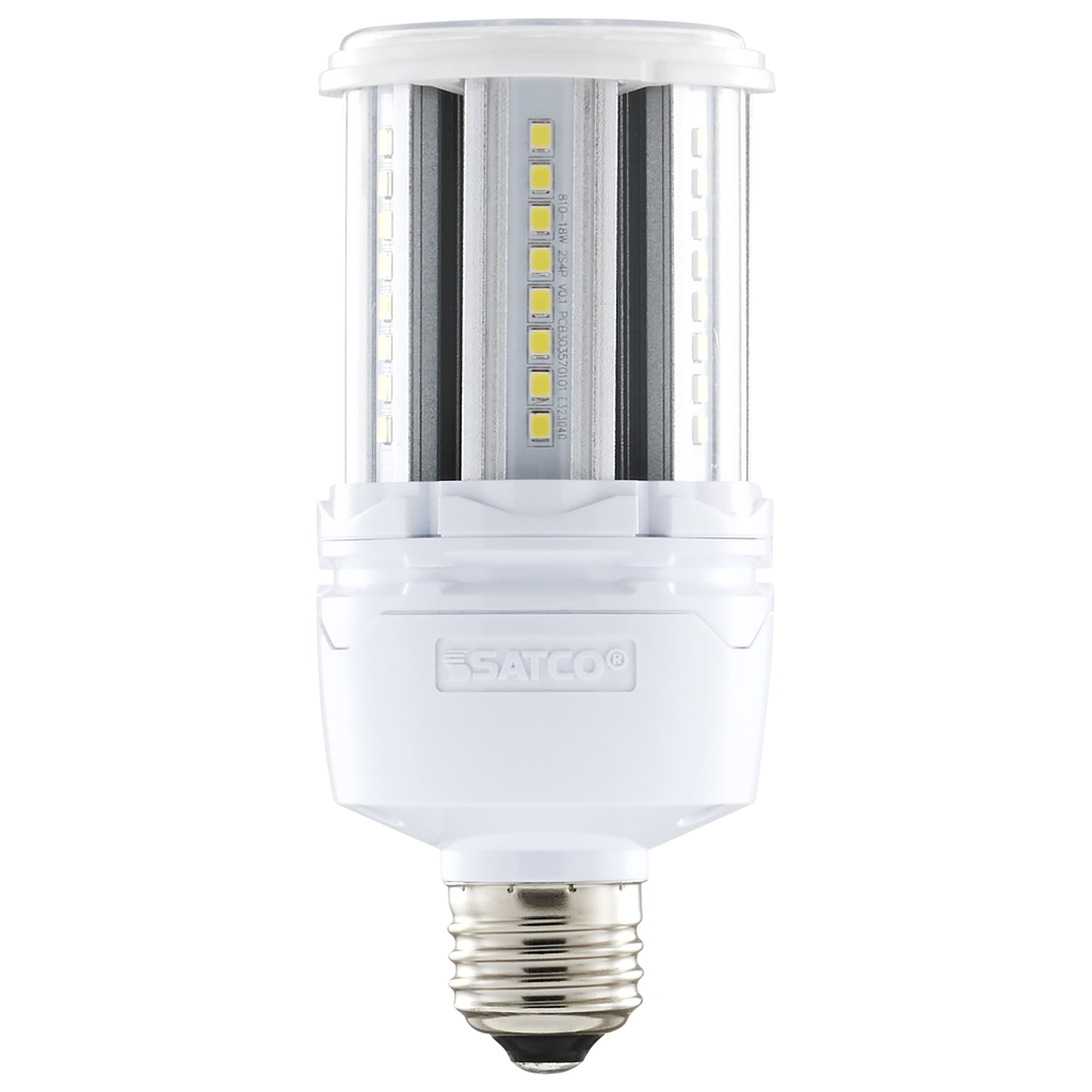 Product image for Satco S49390 18W LED HID Replacement; 80 CRI; 5000K; Medium base; Economy Hi-Pro