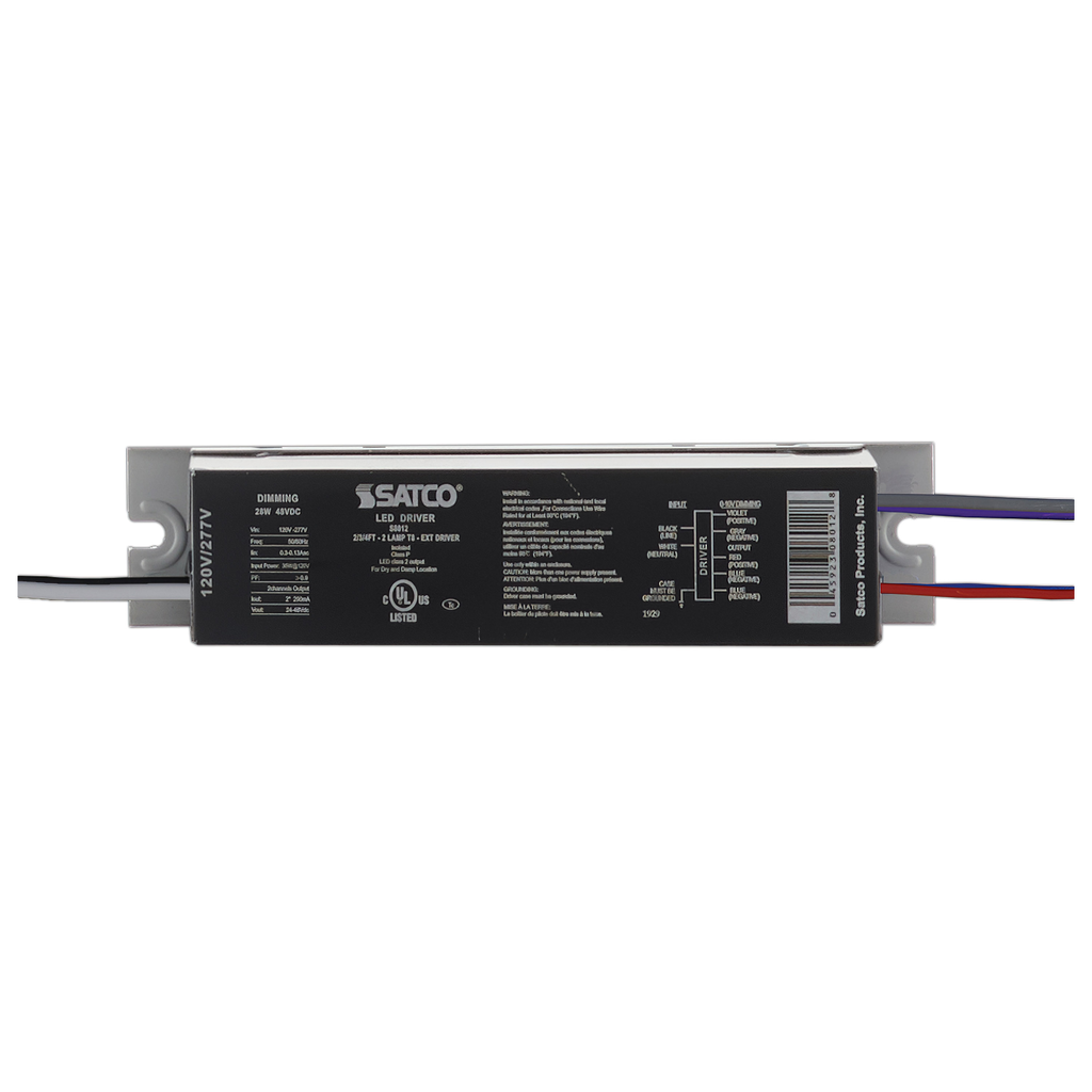 Product image for Satco S8012 External Driver for 2 - 3FT/4FT T8 Lamps