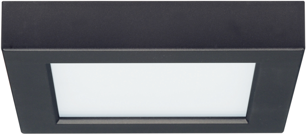 Product image for Satco S21537 10.5W; 5.5 in. Flush Mount LED Fixture; 3000K; Square Shape; Black Finish; 120V
