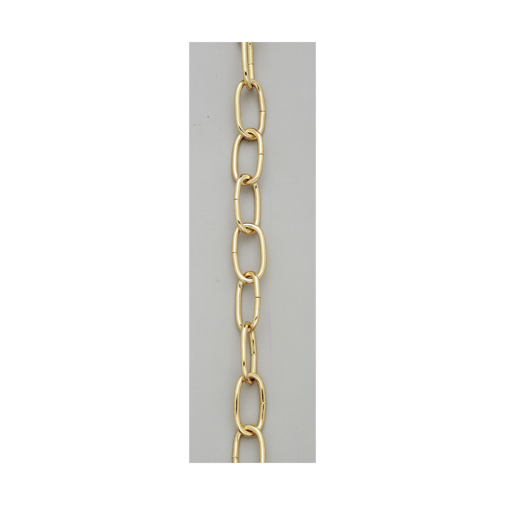 Product image for Satco S70/569 8 Gauge Chain; Polished Brass Finish; 1 Yard Length