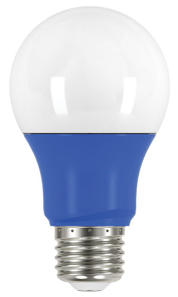 Product image for Satco S9644 2W A19 LED; Blue when lit; Medium base; 120 Volt