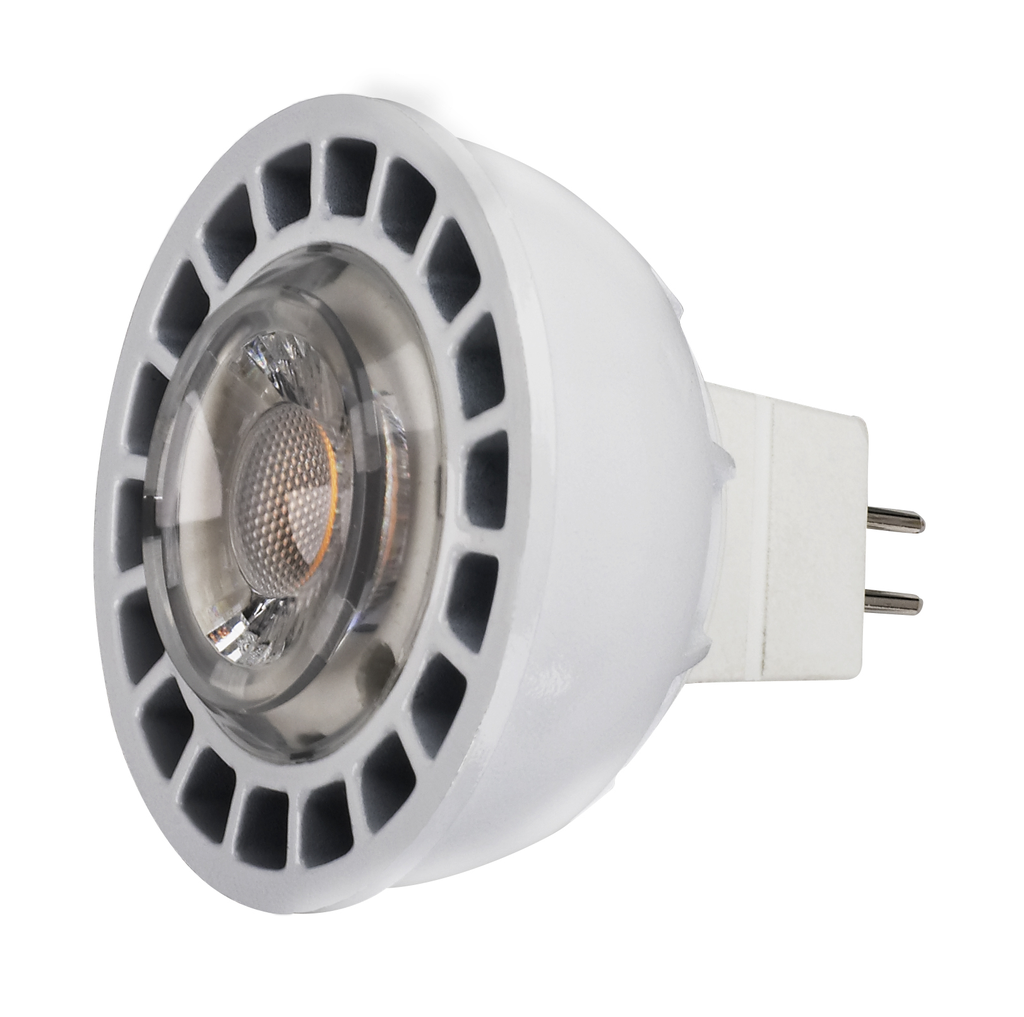Product image for Satco S9206 Discontinued - 8 watts; MR16 LED; GU5.3 base; 4000K; 40' beam spread; 12 volts AC/DC; Dimmable