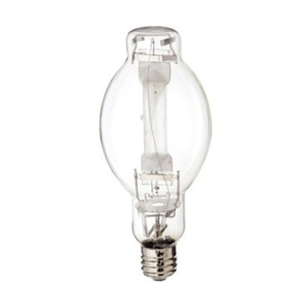 Product image for Satco S7618 750 Watt; Metal Halide HID; Mogul extended base; BT37; Clear; 65 CRI; 4200K