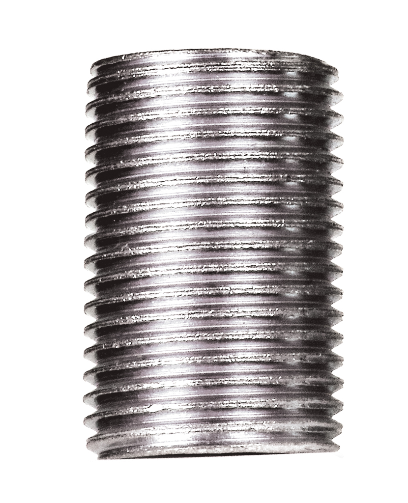 Product image for Satco 90/1015 3/8 IP Steel Nipple; Zinc Plated; 1" Length; 5/8" Wide