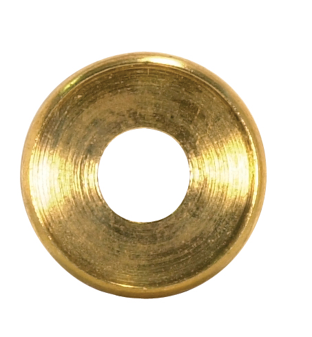 Product image for Satco 90/2152 Turned Brass Double Check Ring; 1/8 IP Slip; Burnished And Lacquered; 1" Diameter