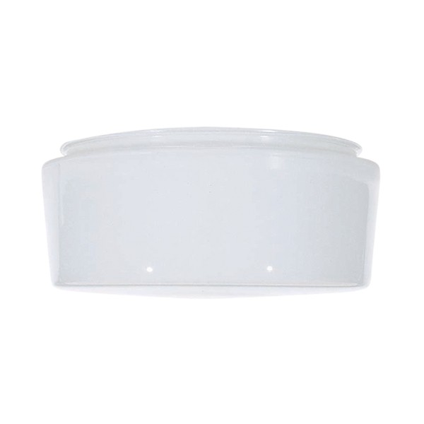 Product image for Satco 50/334 6 in.; White Drum Glass Shade; 6-5/8 in.; Diameter; 5-7/8 in.; Fitter; 3-1/2 in.; Height; Sprayed Inside White