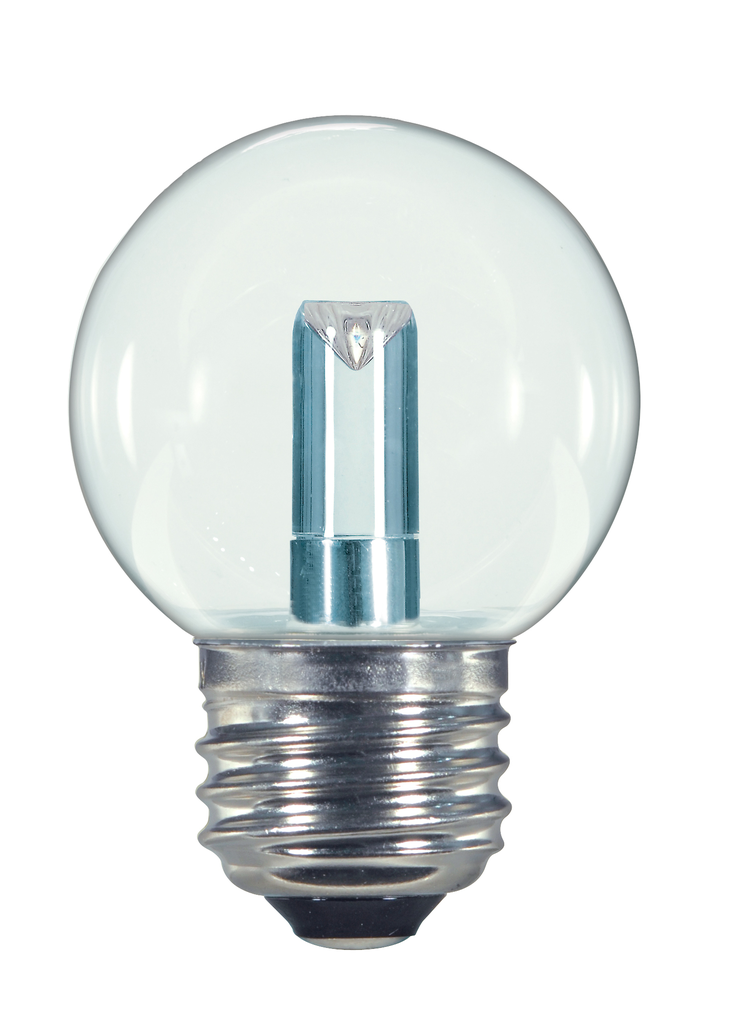 Product image for Satco S9158 1.4 Watt LED; G16 1/2; Clear; 2700K; Medium base; 120 Volt; Carded