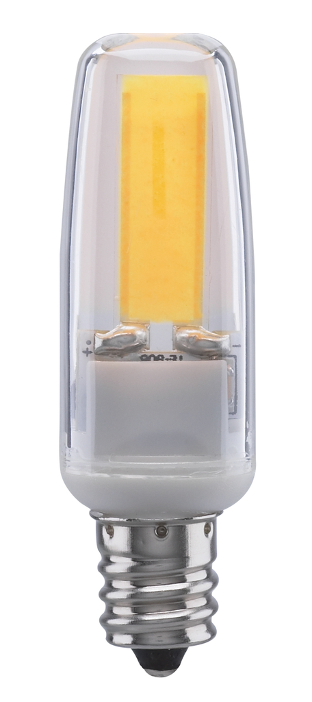 Product image for Satco S11211 4 Watt; LED; 5000K; Clear; Candelabra base; 120-130 Volt