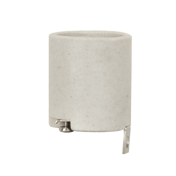 Product image for Satco 80/1925 Porcelain Socket With L Bracket; Unglazed; 660W; 250V