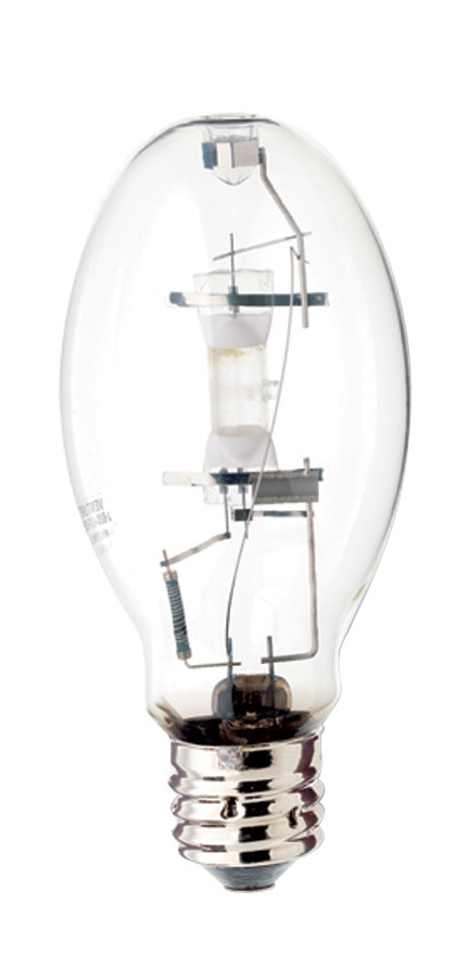 Product image for Satco S4231 100W Metal Halide HID; Mogul extended base; ED28; Clear; 65 CRI; 4000K