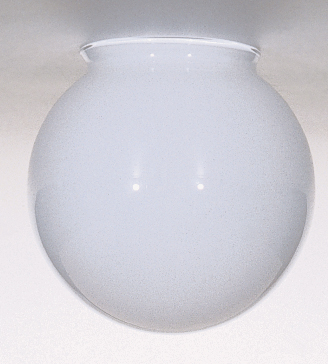 Product image for Satco 50/186 White Ball Glass Globe Shade; 5 in.; Diameter; 3-1/4 in.; Fitter