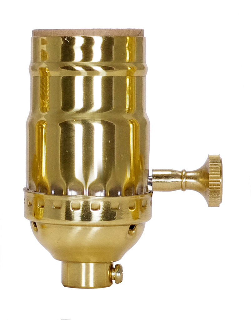 Product image for Satco 80/1190 3 Way (2 Circuit) Turn Knob Socket w/Removable Knob