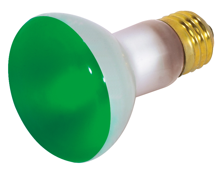 Product image for Satco S3201 50 Watt R20 Incandescent; Green; 2000 Average rated hours; Medium base; 130 Volt