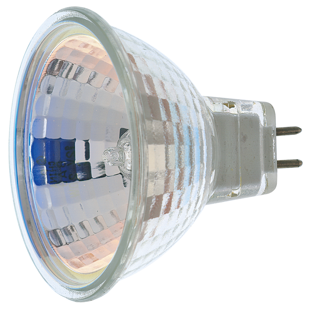Product image for Satco S3462 50 Watt; Halogen; MR16; EXT; 2000 Average rated hours; Miniature 2 Pin Round base; 12 Volt; Carded